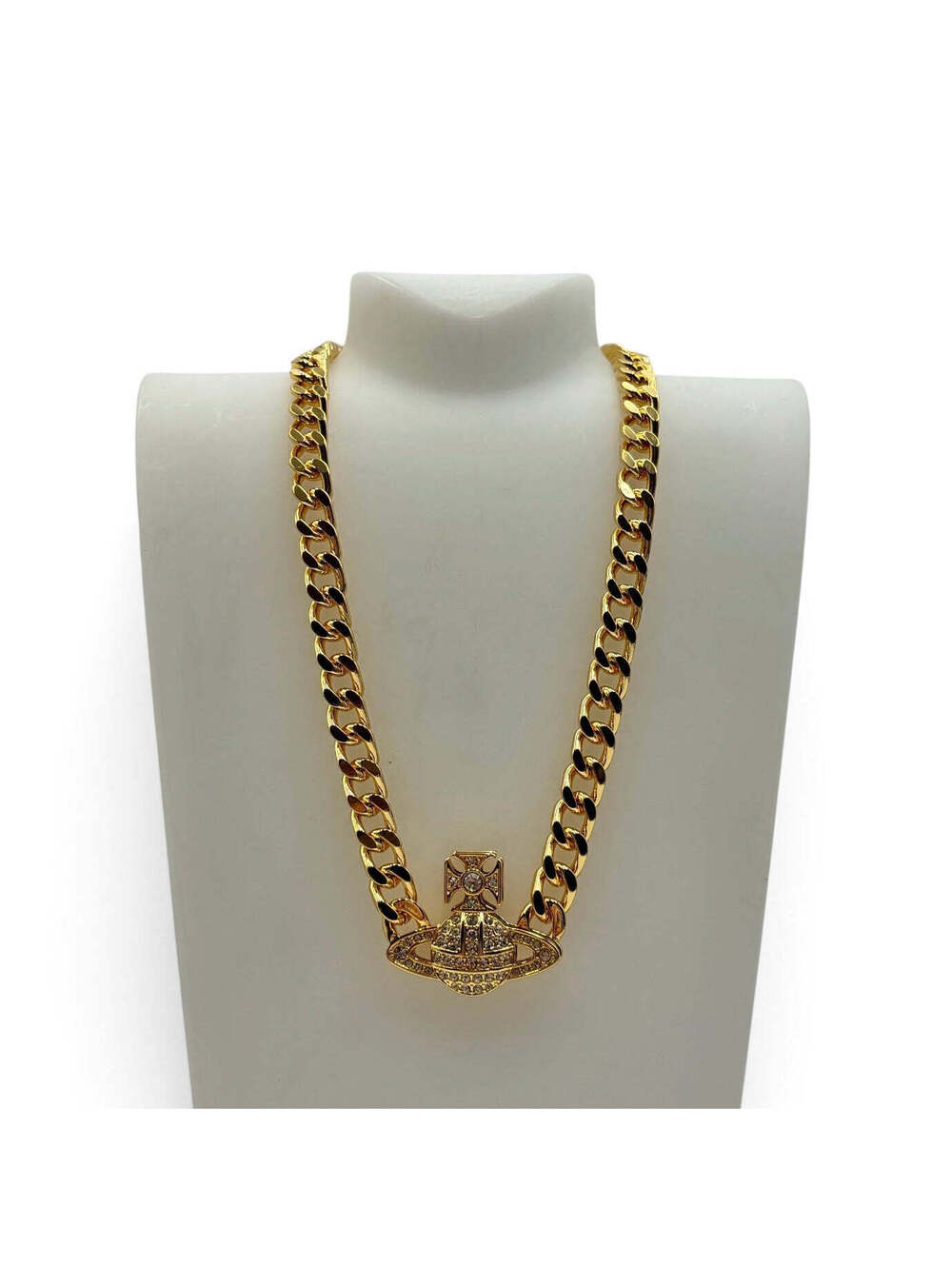 Vivienne Westwood Graziella Gold Crystal Orb Necklace